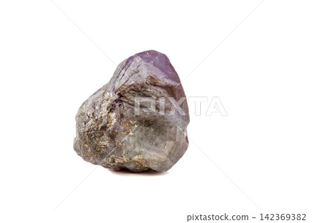 macro mineral stone alexandrite red - violet in daylight on a white macro mineral stone alexandrite red - violet in daylight on a white 142369382