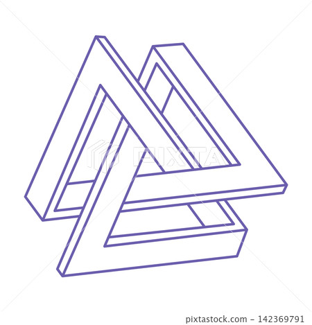 Impossible optical illusion shapes. Logo. Optical art objects. Impossible figures. Line art. Unreal geometric objects. Impossible optical illusion shapes. Logo. Optical art objects. Impossible figures. Line art. Unreal geometric objects. 142369791
