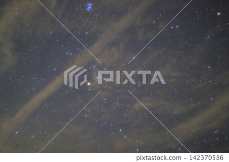 Nosegawa Village: A glimpse of the summer night sky through the clouds. Nosegawa Village: A glimpse of the summer night sky through the clouds. 142370586