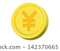 3D coin with a yen symbol 142370665