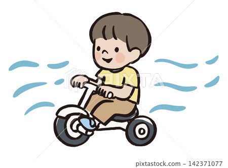 男孩騎三輪車的插圖 | 向量素材,代表兒童遊戲、幼兒和交通安全 男孩騎三輪車的插圖 | 向量素材,代表兒童遊戲、幼兒和交通安全 142371077