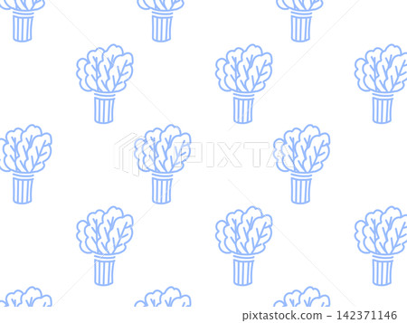 大量菠菜的背景插圖（壁紙，淺藍色） 142371146