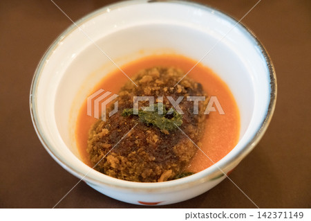 Lead Park Resort Hachijojima - Example of Dinner: Bluefin Tuna Minced Cutlet with Tomato Sauce Lead Park Resort Hachijojima - Example of Dinner: Bluefin Tuna Minced Cutlet with Tomato Sauce 142371149