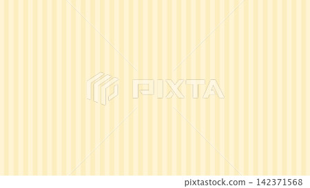 [Background Material - Vertical Stripes] Warm striped background in cream and light yellow (pastel colors, thin stripes) 142371568