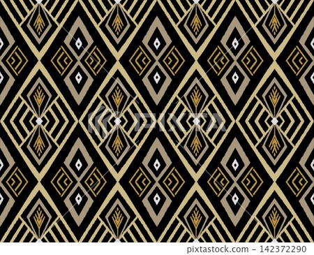Allover repeat of traditional geometric diamond textile pattern. Allover repeat of traditional geometric diamond textile pattern. 142372290