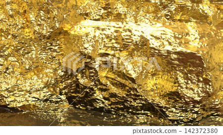 Glowing Golden Metal Abstract Texture Background 3d render. Glowing Golden Metal Abstract Texture Background 3d render. 142372380
