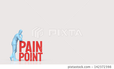 Businessman Analyzing Customer Pain Points 3d render. Businessman Analyzing Customer Pain Points 3d render. 142372398