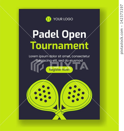Flat Cartoon Padel Sport Social Media Vertical Poster Background Flat Cartoon Padel Sport Social Media Vertical Poster Background 142373197