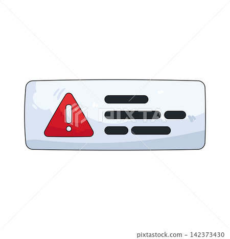 Illustration of notification alert Illustration of notification alert 142373430