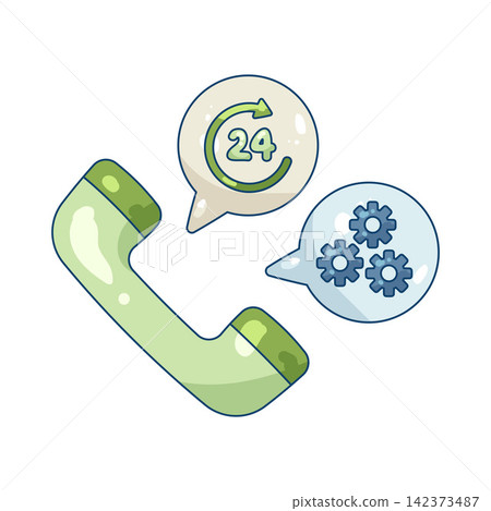 Illustration of call center Illustration of call center 142373487