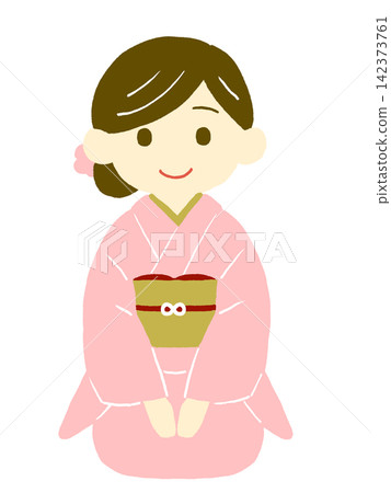一個穿著和服的女人 一個穿著和服的女人 142373761