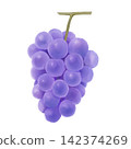 Watercolor style illustration of grapes 142374269