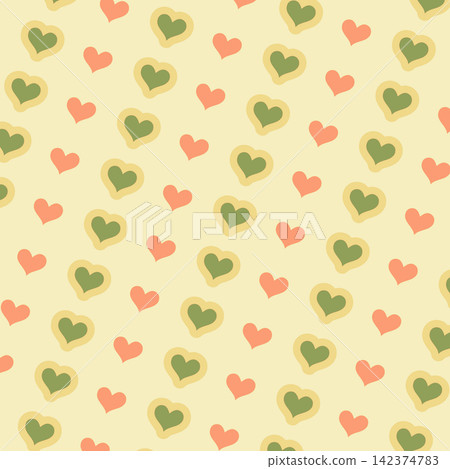 Background wallpaper material: Heart pattern, green and pink Background wallpaper material: Heart pattern, green and pink 142374783