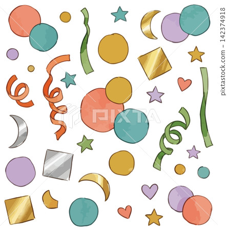 A sizzling illustration of confetti A sizzling illustration of confetti 142374918