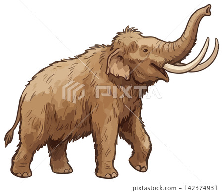 A mouthwatering illustration of a mammoth A mouthwatering illustration of a mammoth 142374931