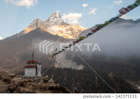 Ama Dablam as seen from the Everest Base Camp trail in Nepal Ama Dablam as seen from the Everest Base Camp trail in Nepal 142375133
