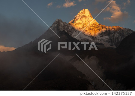 Ama Dablam as seen from the Everest Base Camp trail in Nepal Ama Dablam as seen from the Everest Base Camp trail in Nepal 142375137