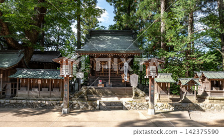 Wakamiya Shrine of Hotaka Shrine, surrounded by greenery 142375590