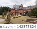Sapporo, Hokkaido, Japan - April 6 2025 : The former Hokkaido Prefectural Government Office under renovation in Hokkaido, Japan on April 6 2025.  142375824