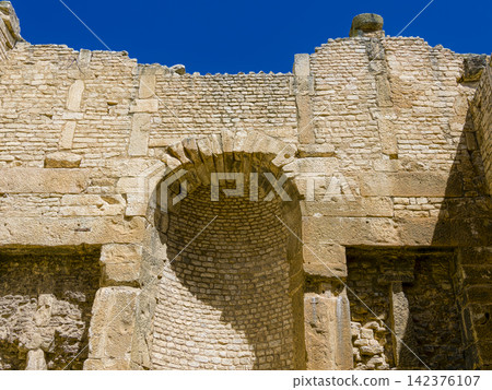 Central niche in the chapel of the Capitol Temple in Dougga, Tunisia Central niche in the chapel of the Capitol Temple in Dougga, Tunisia 142376107