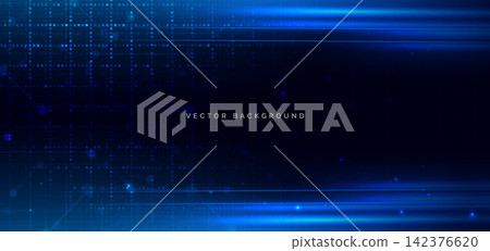 Technology futuristic blue hi tech cyber element on dark blue background. Technology futuristic blue hi tech cyber element on dark blue background. 142376620
