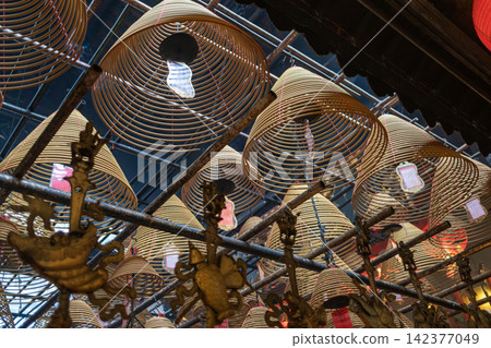 Giant Incense Coils at Man Mo Temple 142377049