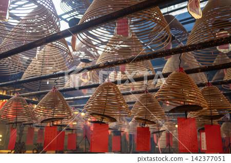 Giant Incense Coils at Man Mo Temple Giant Incense Coils at Man Mo Temple 142377051