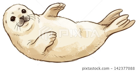 A mouthwatering illustration of a seal A mouthwatering illustration of a seal 142377088