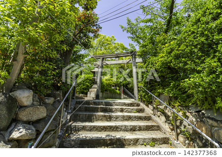Sanadayama Sanko Shrine, East Torii Gate, Osaka City, Osaka Prefecture Sanadayama Sanko Shrine, East Torii Gate, Osaka City, Osaka Prefecture 142377368