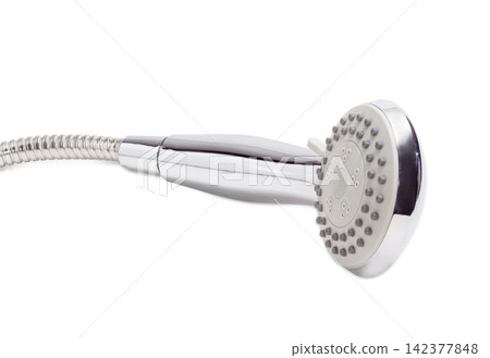 Chrome Shower Head Isolated on White Background Chrome Shower Head Isolated on White Background 142377848