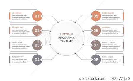 8 Options Business Infographic Mind Map Template 8 Options Business Infographic Mind Map Template 142377950