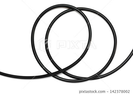 Black Cable Loops Isolated on White Background Black Cable Loops Isolated on White Background 142378002