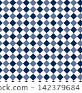 Navy Blue and Periwinkle Checkered Seamless Pattern 142379684
