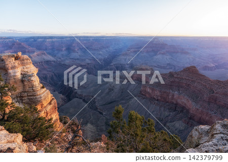 Grand Canyon Mather Point Sunrise Grand Canyon Mather Point Sunrise 142379799