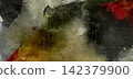 Industrial Grunge Abstract with Fiery Red and Yellow Tones 142379900