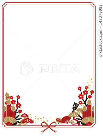 New Year's Japanese style frames that are easy to use for New Year's cards New Year's Japanese style frames that are easy to use for New Year's cards 142379982