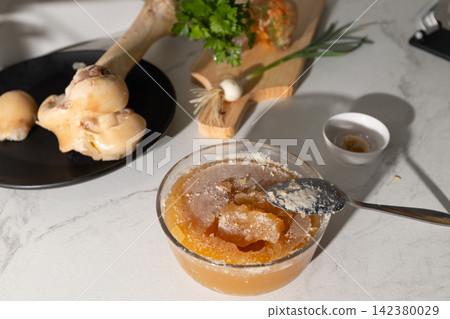 Collagen-Rich Bone Broth for Joint Health and Aging Support, Homemade Collagen-Rich Bone Broth for Joint Health and Aging Support, Homemade 142380029
