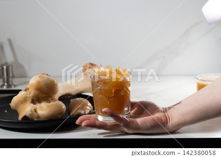 Amber Gelled Bone Broth Jelly for Health from Within and Beauty, Ready Drink Functional Wellness Amber Gelled Bone Broth Jelly for Health from Within and Beauty, Ready Drink Functional Wellness 142380058