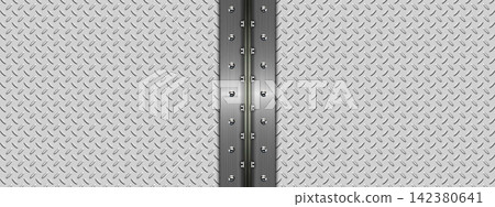 Checkered steel plate and rivet industrial metal background Checkered steel plate and rivet industrial metal background 142380641