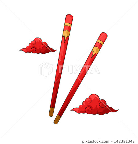 Illustration of Chopsticks Illustration of Chopsticks 142381342