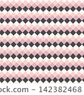 Pink, Charcoal Gray and Beige Checkered Seamless Pattern 142382468