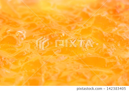 自製黃橙色果凍的紋理微距攝影（22） 142383405