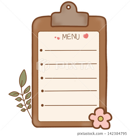 Wooden clipboard menu checklist memo pad cafe restaurant stationery note board sticker print visual graphic clipart artwork design icon element illustration Wooden clipboard menu checklist memo pad cafe restaurant stationery note board sticker print visual graphic clipart artwork design icon element illustration 142384795