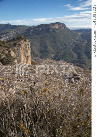 Rocky mountain landscape with forest and blue sky Rocky mountain landscape with forest and blue sky 142385228