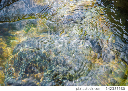 夏季山澗溪流水面特寫 18 夏季山澗溪流水面特寫 18 142385680