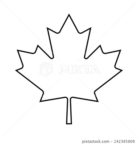 Canada symbol maple leaf outline sample. Maple leaf mockup. Maple leaf silhouette black icon layout. Maple leaf badge, sticker. Canada symbol maple leaf outline sample. Maple leaf mockup. Maple leaf silhouette black icon layout. Maple leaf badge, sticker. 142385809