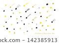 A set of cute, hand-drawn, sparkling star vector illustrations. 142385913