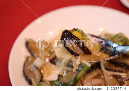 Spoonful of Mushroom and Vegetable Stir-Fry Spoonful of Mushroom and Vegetable Stir-Fry 142387744