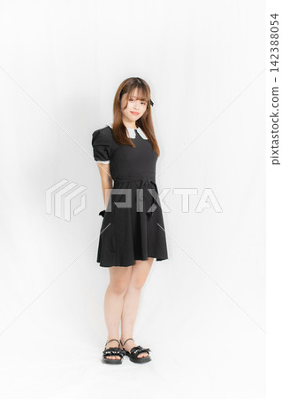 Summer outfit: Girl in a black dress 142388054