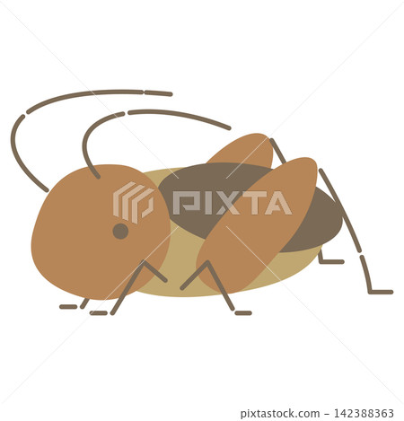 Autumn-themed illustration icons: Cute cricket simple illustration vector icons Autumn-themed illustration icons: Cute cricket simple illustration vector icons 142388363